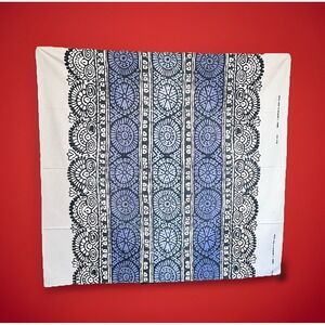 Marimekko DOMBRA Vintage Fabric Maija Isola 1970s Suomi Finland Blue White 50x55